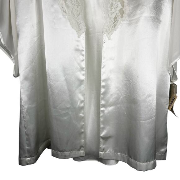 Val Mode Vintage Two Piece Lingerie Wedding M/L Nightgown Robe Lace New - Picture 12 of 16